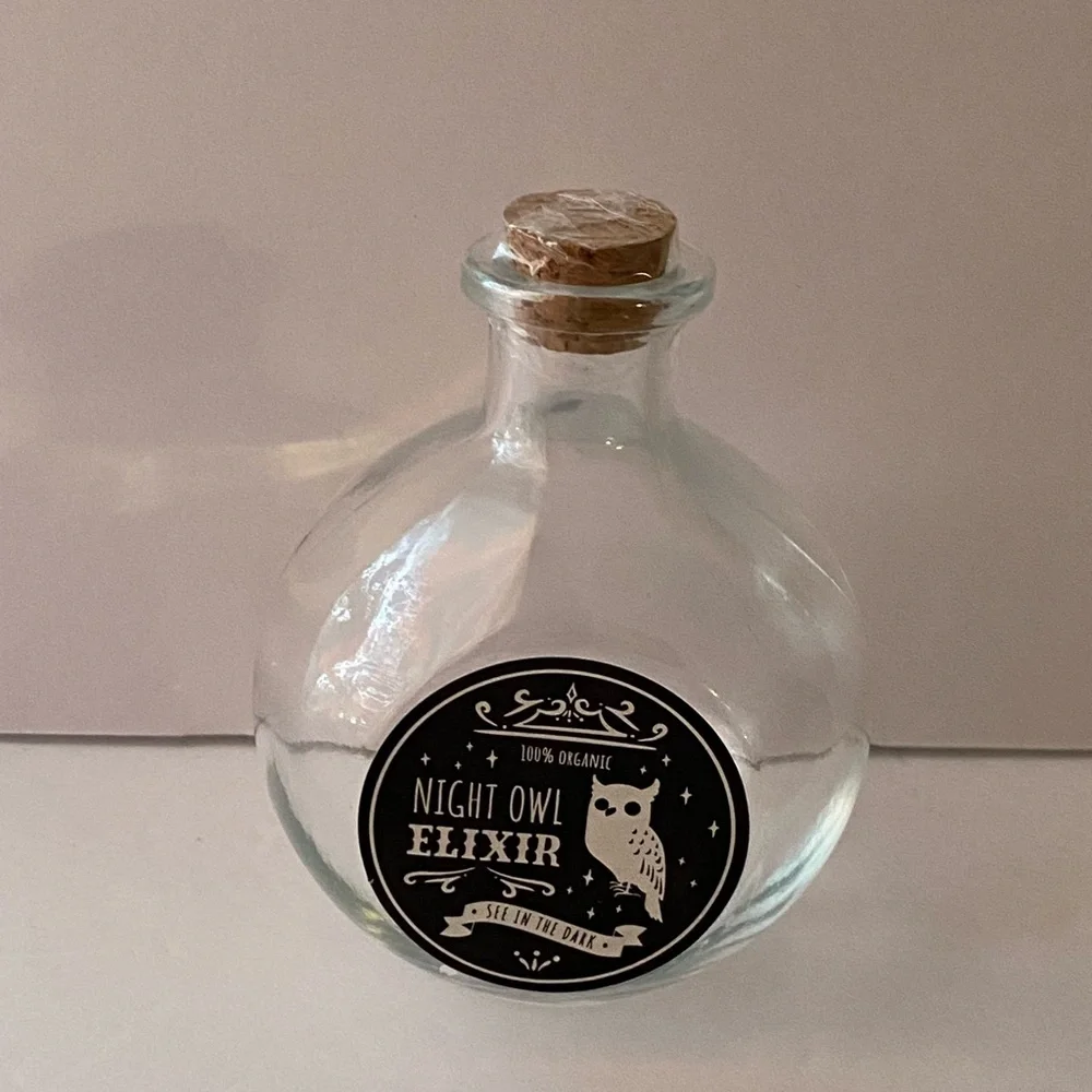 Target Bullseye Playground glass potion bottle night owl elixir collectible